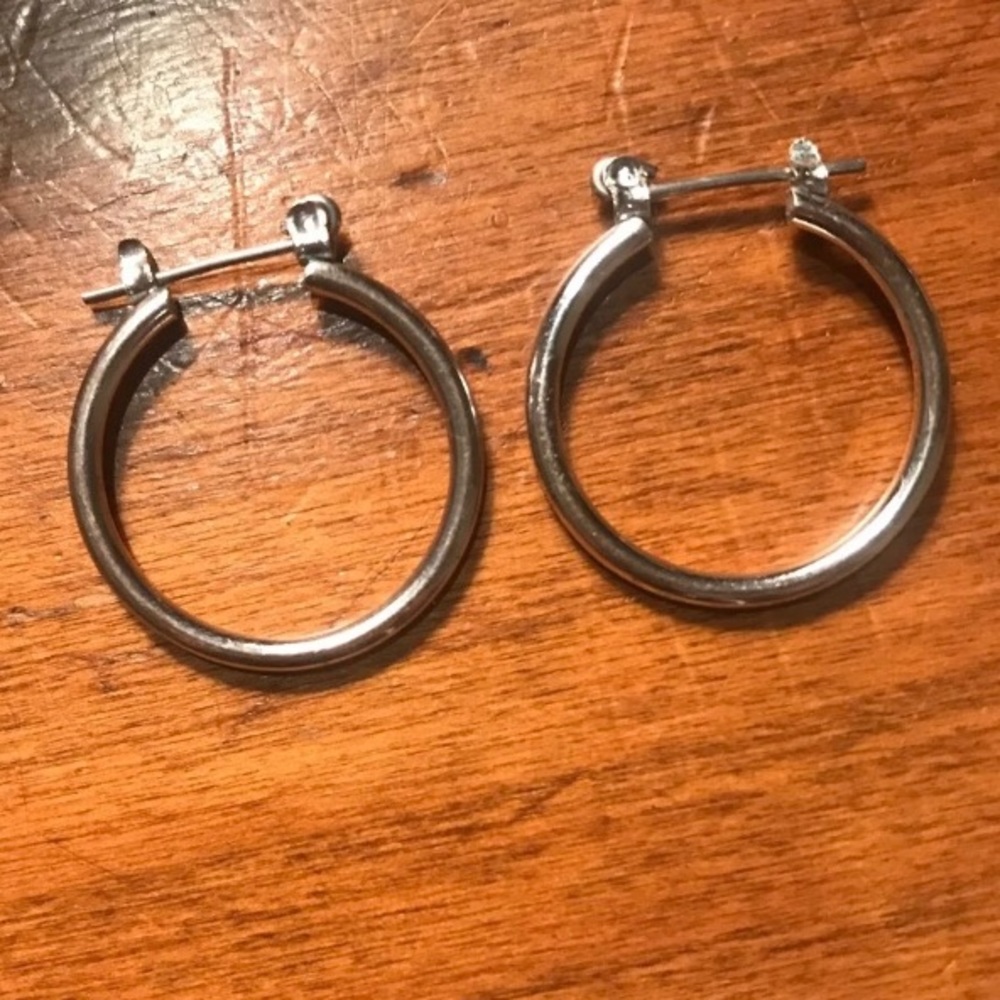 Tiffany Sterling Silver Hoop Earrings